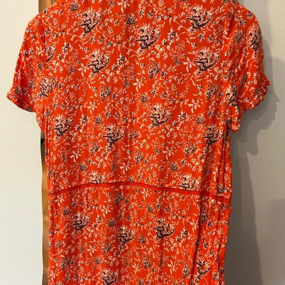 Comptoir Des Cotonniers Orange Red Sundress Size S - Picture 7 of 11